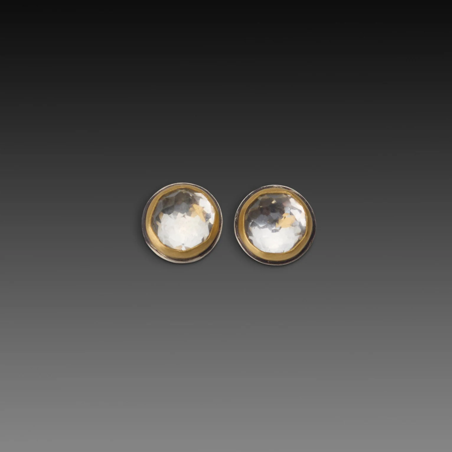 White Topaz Stud Earrings