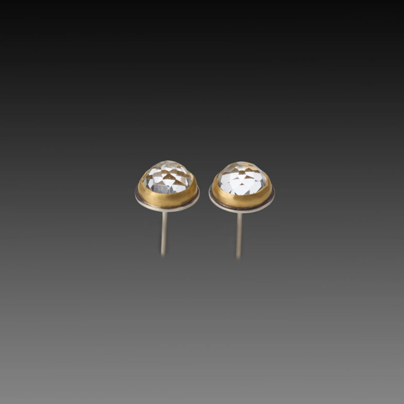 White Topaz Stud Earrings - Image 3